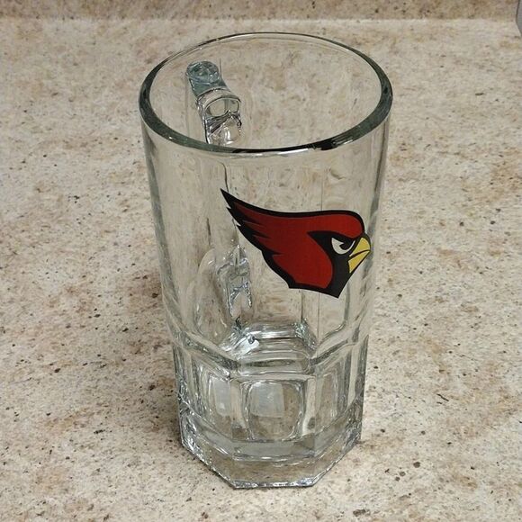 Libbey Arizona Cardinals Large 33oz 8" Tall Glass Beer Mug NWT - Picture 6 of 13